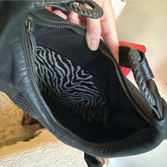 Lilla Lane Black Leather Shoulder Bag Vintage - Picture 7 of 13